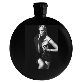 Charlize Theron Round Flask