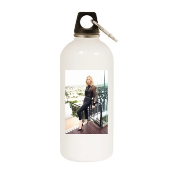 Charlize Theron White Water Bottle With Carabiner