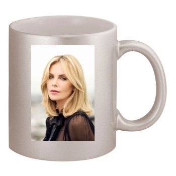 Charlize Theron 11oz Metallic Silver Mug