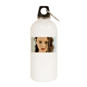 Christina Ricci White Water Bottle With Carabiner