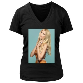 Claudia Schiffer Women's Deep V-Neck TShirt