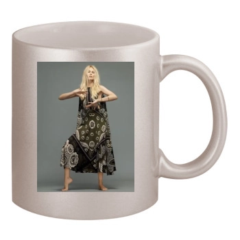 Claudia Schiffer 11oz Metallic Silver Mug