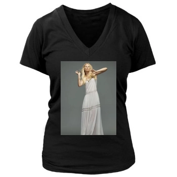 Claudia Schiffer Women's Deep V-Neck TShirt