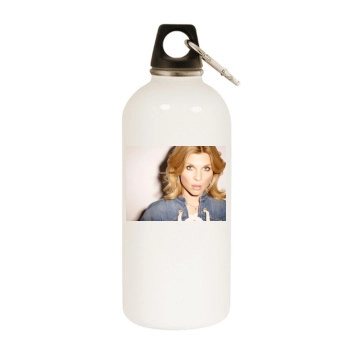 Clemence Poesy White Water Bottle With Carabiner