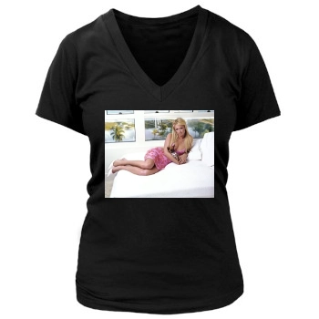 Paris Hilton Women's Deep V-Neck TShirt