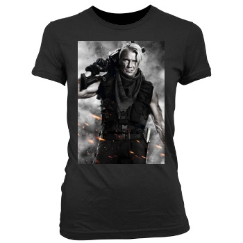 The Expendables 2 (2012) Women's Junior Cut Crewneck T-Shirt