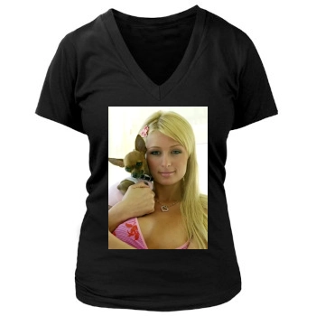 Paris Hilton Women's Deep V-Neck TShirt