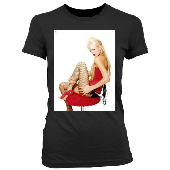 Paris Hilton Women's Junior Cut Crewneck T-Shirt