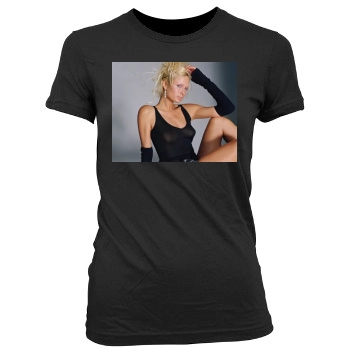 Paris Hilton Women's Junior Cut Crewneck T-Shirt