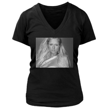 Paris Hilton Women's Deep V-Neck TShirt