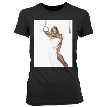 Paris Hilton Women's Junior Cut Crewneck T-Shirt