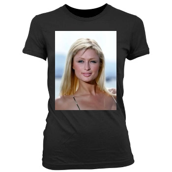 Paris Hilton Women's Junior Cut Crewneck T-Shirt