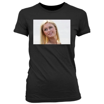 Paris Hilton Women's Junior Cut Crewneck T-Shirt