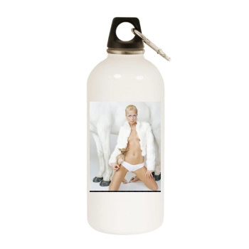 Paris Hilton White Water Bottle With Carabiner