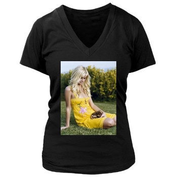 Paris Hilton Women's Deep V-Neck TShirt