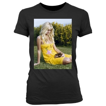 Paris Hilton Women's Junior Cut Crewneck T-Shirt