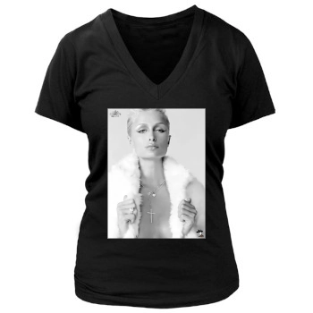 Paris Hilton Women's Deep V-Neck TShirt