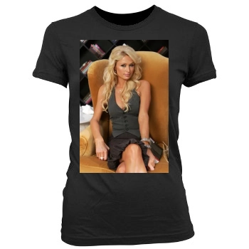 Paris Hilton Women's Junior Cut Crewneck T-Shirt