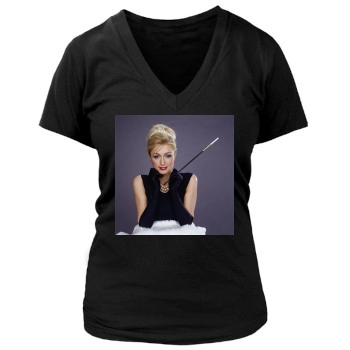 Paris Hilton Women's Deep V-Neck TShirt