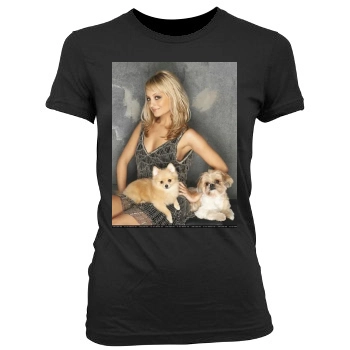 Paris Hilton Women's Junior Cut Crewneck T-Shirt