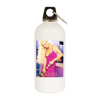 Paris Hilton White Water Bottle With Carabiner