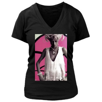 Paris Hilton Women's Deep V-Neck TShirt