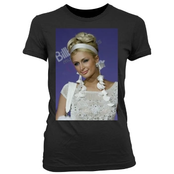 Paris Hilton Women's Junior Cut Crewneck T-Shirt