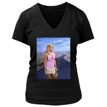 Paris Hilton Women's Deep V-Neck TShirt