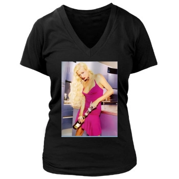 Paris Hilton Women's Deep V-Neck TShirt