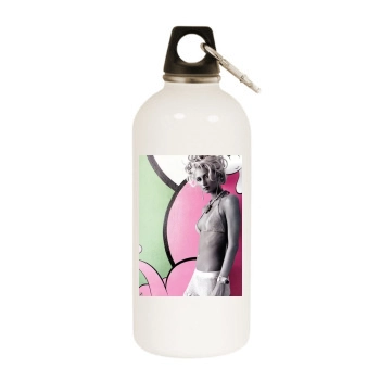 Paris Hilton White Water Bottle With Carabiner