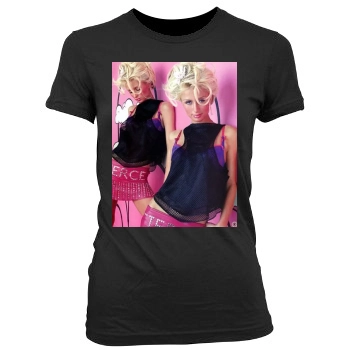 Paris Hilton Women's Junior Cut Crewneck T-Shirt