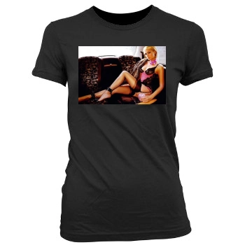 Paris Hilton Women's Junior Cut Crewneck T-Shirt