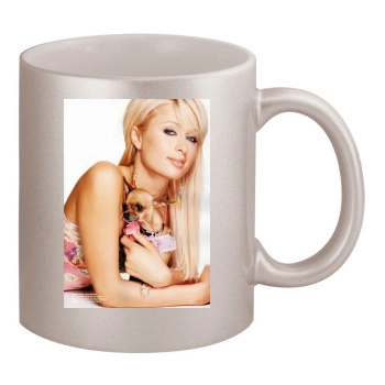 Paris Hilton 11oz Metallic Silver Mug