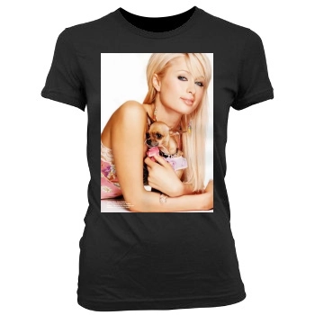 Paris Hilton Women's Junior Cut Crewneck T-Shirt