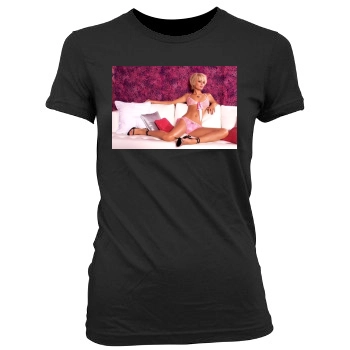 Paris Hilton Women's Junior Cut Crewneck T-Shirt