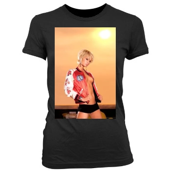 Paris Hilton Women's Junior Cut Crewneck T-Shirt