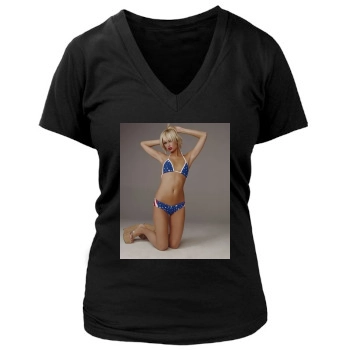 Paris Hilton Women's Deep V-Neck TShirt