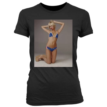 Paris Hilton Women's Junior Cut Crewneck T-Shirt