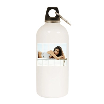 Patricia Velasquez White Water Bottle With Carabiner