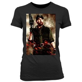 The Expendables 2 (2012) Women's Junior Cut Crewneck T-Shirt