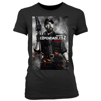 The Expendables 2 (2012) Women's Junior Cut Crewneck T-Shirt