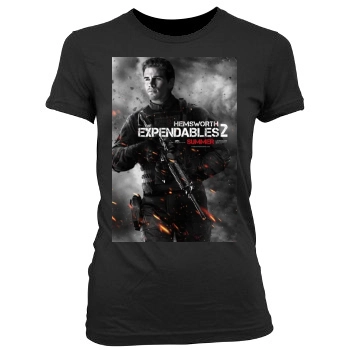 The Expendables 2 (2012) Women's Junior Cut Crewneck T-Shirt