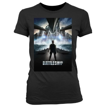 Battleship (2012) Women's Junior Cut Crewneck T-Shirt