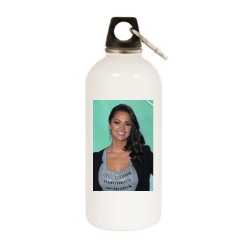 Paula Garces White Water Bottle With Carabiner