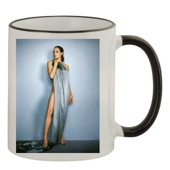 Angelina Jolie 11oz Colored Rim & Handle Mug