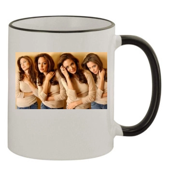 Angelina Jolie 11oz Colored Rim & Handle Mug