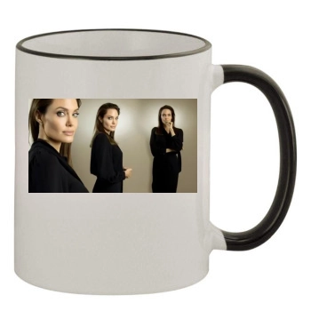 Angelina Jolie 11oz Colored Rim & Handle Mug