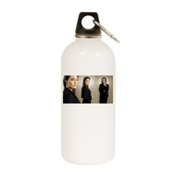 Angelina Jolie White Water Bottle With Carabiner