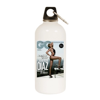 Cameron Diaz White Water Bottle With Carabiner