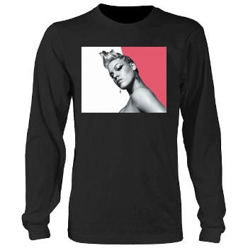 Pink Men's Heavy Long Sleeve TShirt